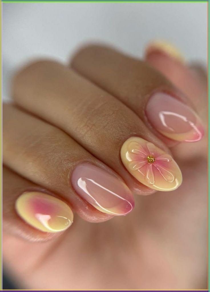 Peach Blossom Nails